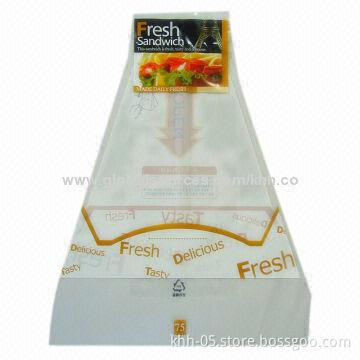 Stand-up Plastic Bag with Zip Lock for Sandwich, with Superior Barrier Performance